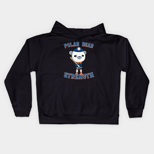 Polar Bear Strength Kids Hoodie by bintburydesigns